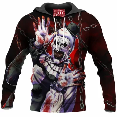 Art the Clown Hoodie, Horror Hoodie, Terrifier Hoodie