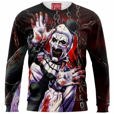 Horror Zip Sweatshirt, Art the Clown Zip Sweatshirt, Terrifier Zip Sweatshirt