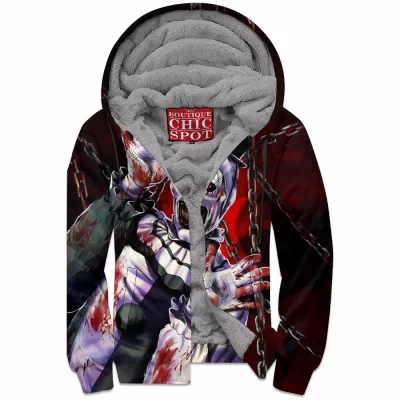 Art the Clown Zip-Fleece-Hoodie, Horror Zip-Fleece-Hoodie, Terrifier Zip-Fleece-Hoodie