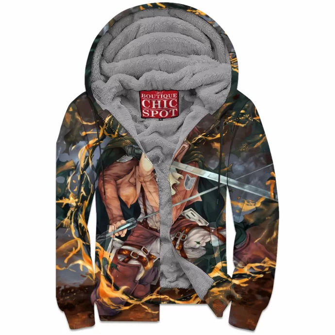 Attack On Titan Zip Fleece Hoodie