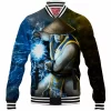 Game Baseball-Jacket, Mortal Kombat Baseball-Jacket, Raiden Baseball-Jacket