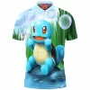 Anime Polo Shirt, Pokemon Polo Shirt, Squirtle Polo Shirt