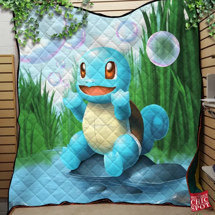 Squirtle Quilt Blanket