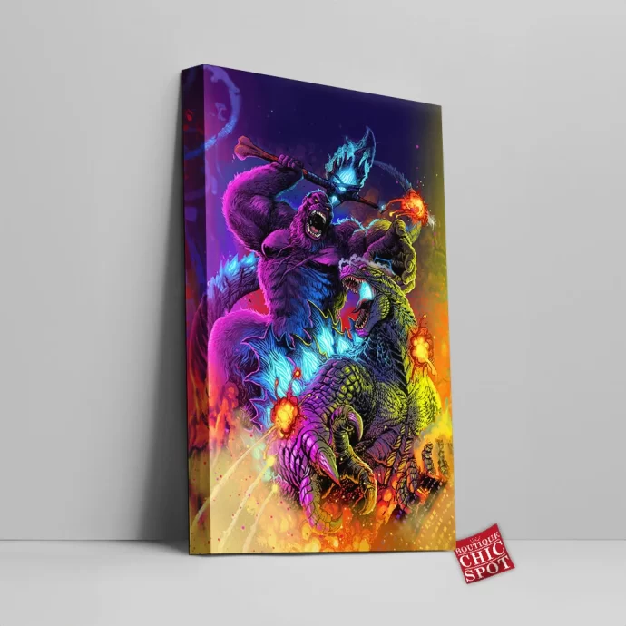 Godzilla Vs Kong Canvas Wall Art