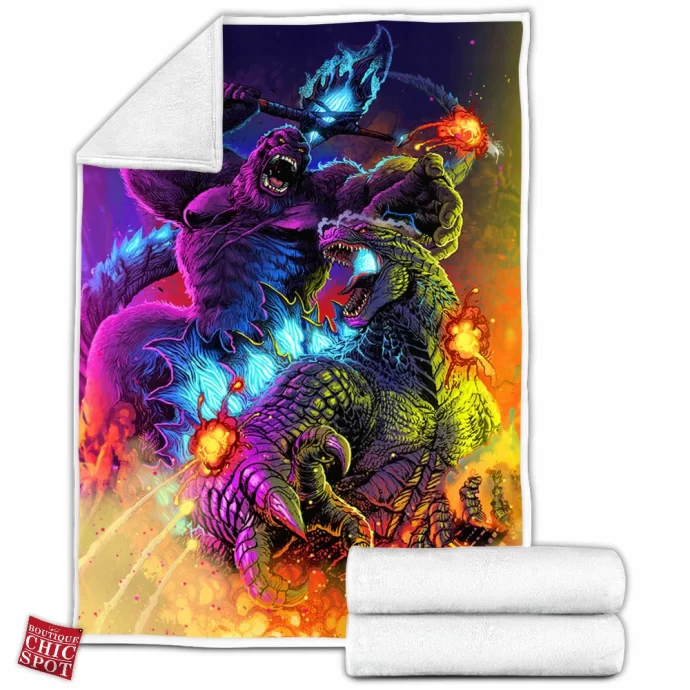 Godzilla Vs Kong Fleece Blanket