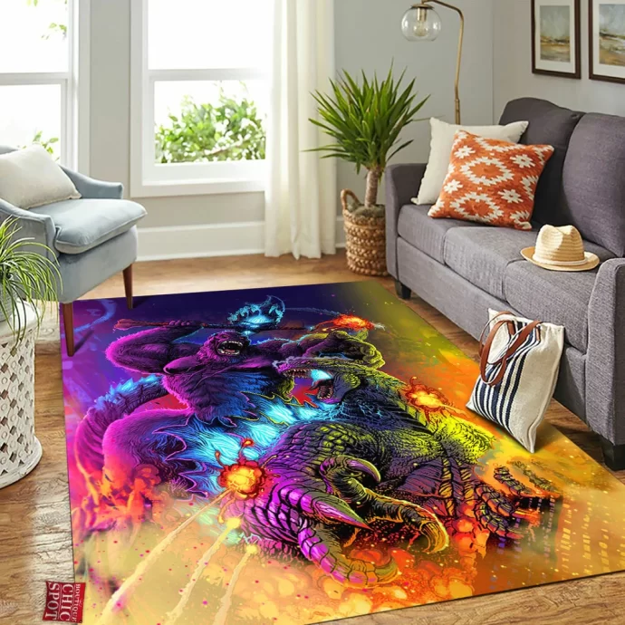 Godzilla Vs Kong Rectangle Rug