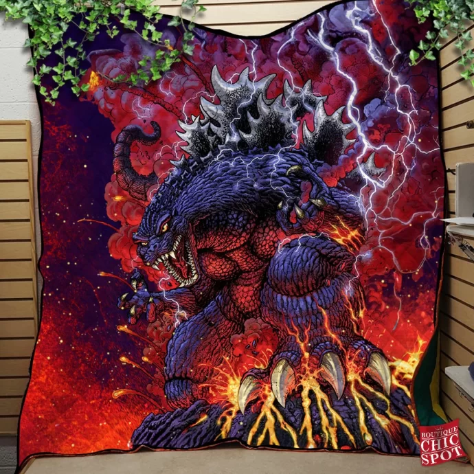 Godzilla Quilt Blanket