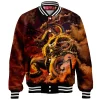 Dragon Baseball-Jacket, Kaiju Baseball-Jacket, Monster Baseball-Jacket, Sci-Fi Baseball-Jacket