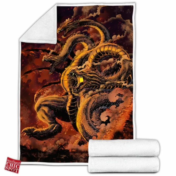 King Ghidorah Fleece Blanket