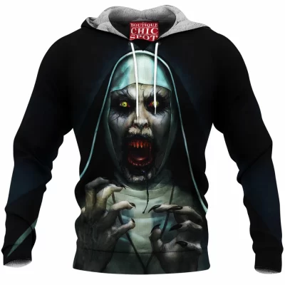 Horror Fleece-Hoodie, The Conjuring Fleece-Hoodie, Valak Fleece-Hoodie