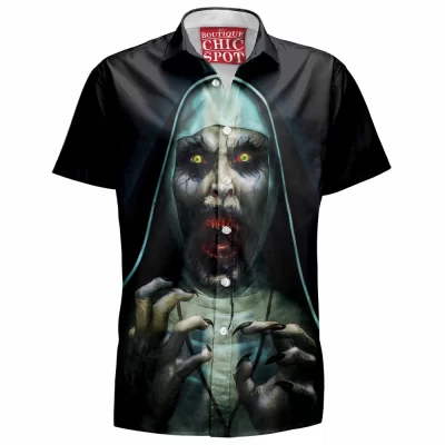 Horror Hawaiian-Shirt, The Conjuring Hawaiian-Shirt, Valak Hawaiian-Shirt