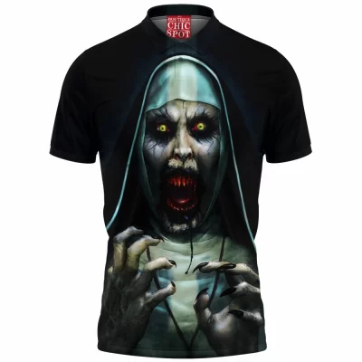 Horror Polo Shirt, The Conjuring Polo Shirt, Valak Polo Shirt