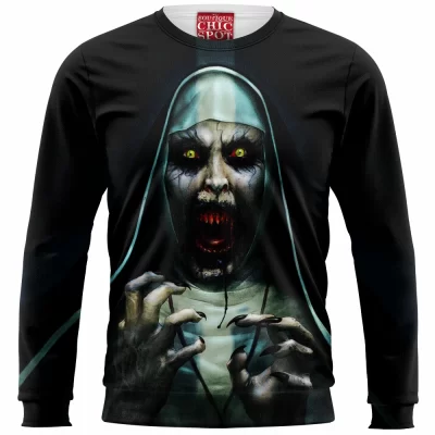 Horror Zip Sweatshirt, Valak Zip Sweatshirt, The Conjuring Zip Sweatshirt