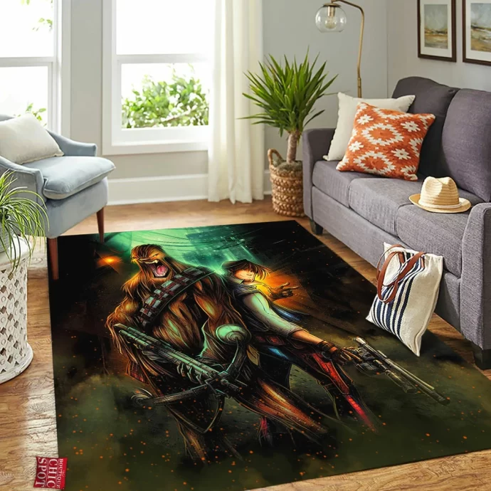 Han And Chewie Rectangle Rug