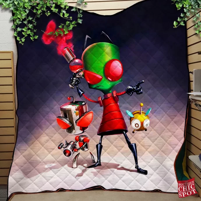 Invader Zim Quilt Blanket