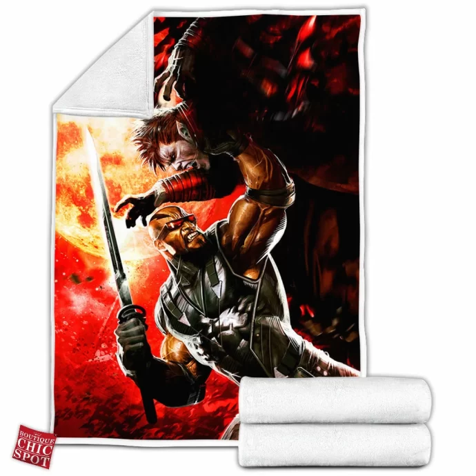 Blade Vs Vampire Fleece Blanket