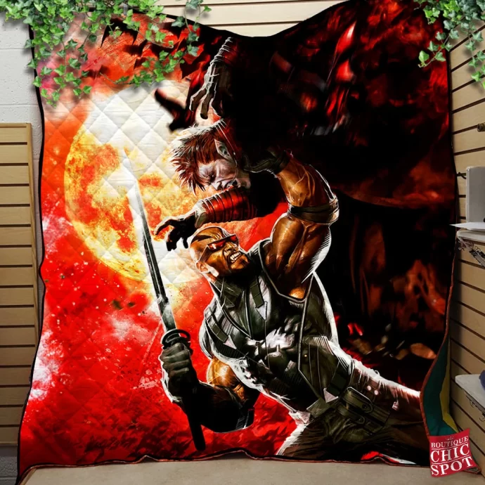 Blade Vs Vampire Quilt Blanket