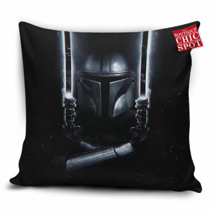 The Mandalorian Dark Sabers Pillow Cover