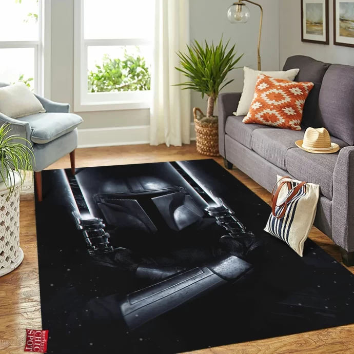 The Mandalorian Dark Sabers Rectangle Rug