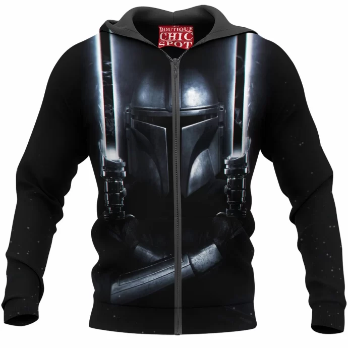 The Mandalorian Dark Sabers Zip Hoodie