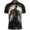 Game Polo Shirt, Mortal Kombat Polo Shirt, Smoke Polo Shirt