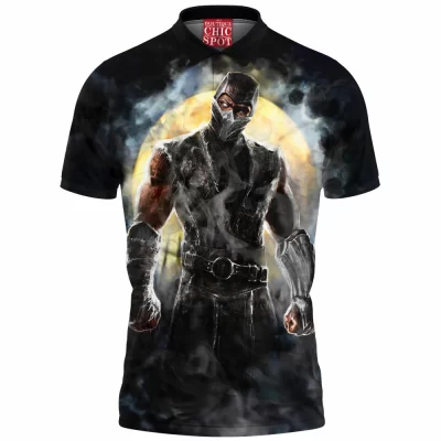 Game Polo Shirt, Mortal Kombat Polo Shirt, Smoke Polo Shirt