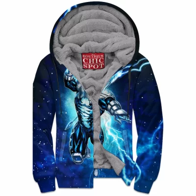 Comic Zip-Fleece-Hoodie, Cardiac Zip-Fleece-Hoodie