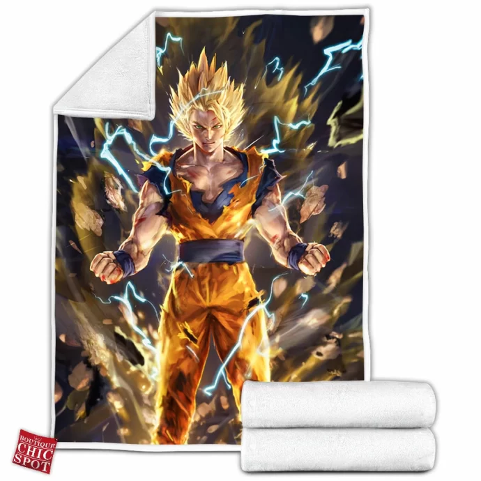 Son Goku Fleece Blanket