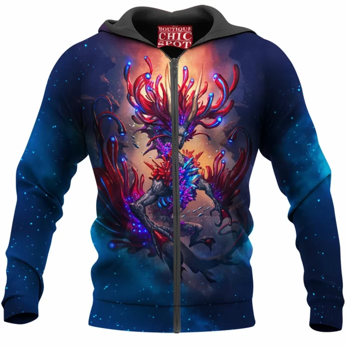 Coral Reef Dragon Zip Hoodie