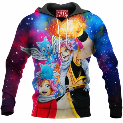 Anime Hoodie, Fairy Tail Hoodie, Natsu Hoodie, Happy Hoodie