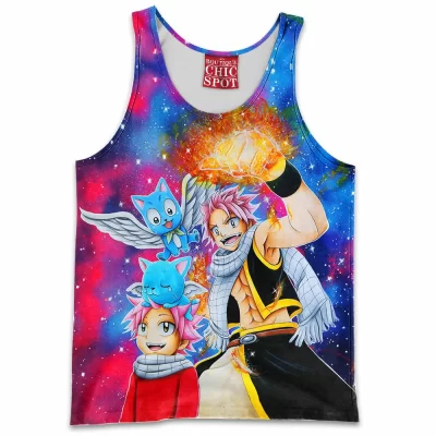 Anime Tank-Top, Fairy Tail Tank-Top, Natsu Tank-Top, Happy Tank-Top