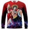 One Piece Zip Sweatshirt, Anime Zip Sweatshirt, Monkey D. Luffy Zip Sweatshirt