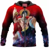 Anime Zip-Hoodie, Monkey D Luffy Zip-Hoodie, One Piece Zip-Hoodie