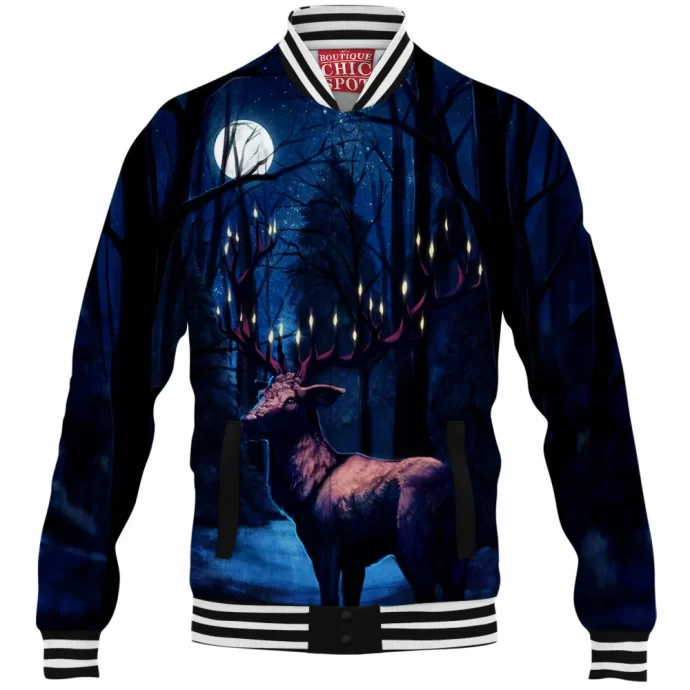 Bringer Of Light Deer Baseball Jacket