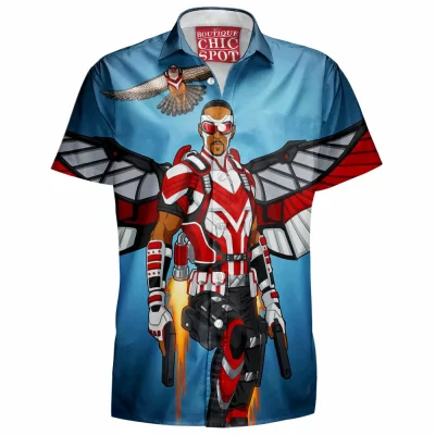 Comic Hawaiian-Shirt, Sam Wilson Hawaiian-Shirt