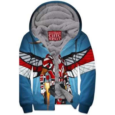 Comic Zip-Fleece-Hoodie, Sam Wilson Zip-Fleece-Hoodie