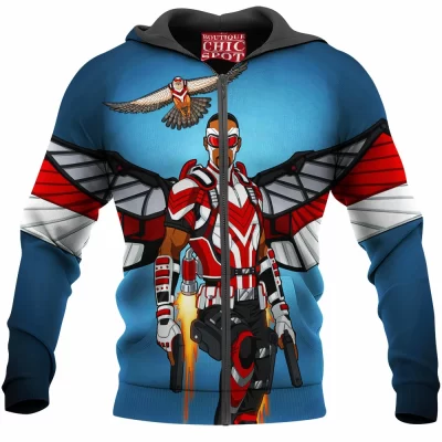 Comic Zip-Hoodie, Sam Wilson Zip-Hoodie