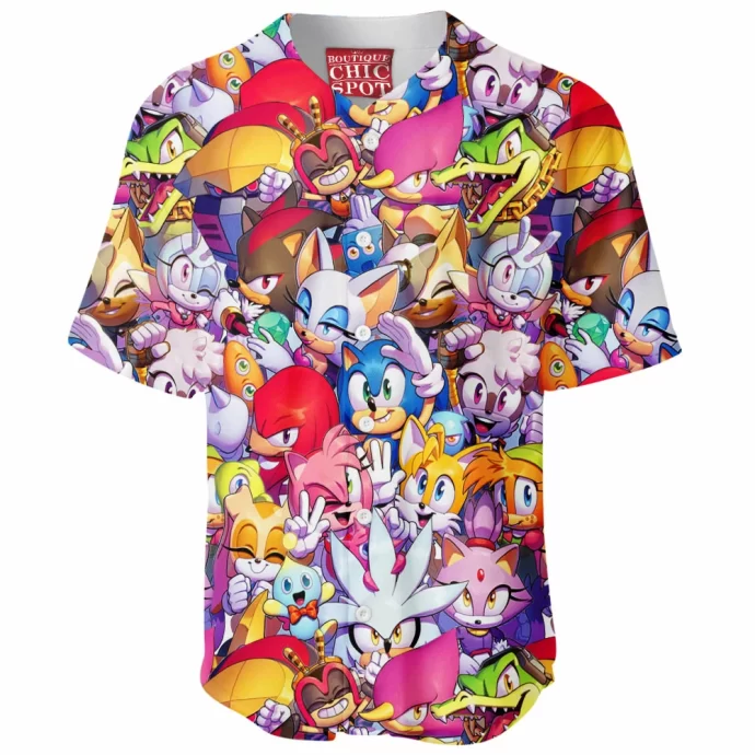 Sonic The Hedgehog Baseball Jersey