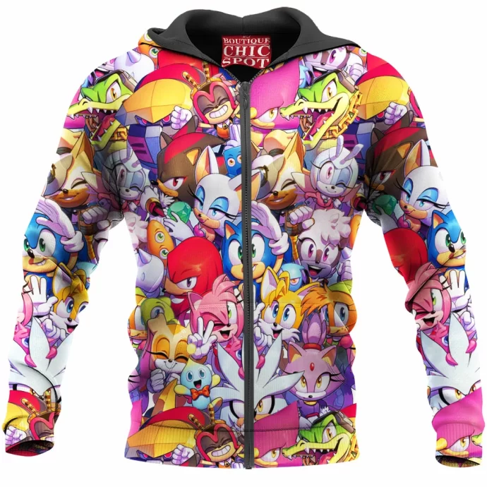 Sonic The Hedgehog Zip Hoodie