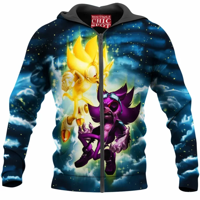 Sonic Vs Scourge Zip Hoodie