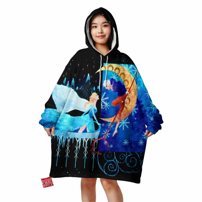 Elsa And Jack Frost Blanket Hoodie