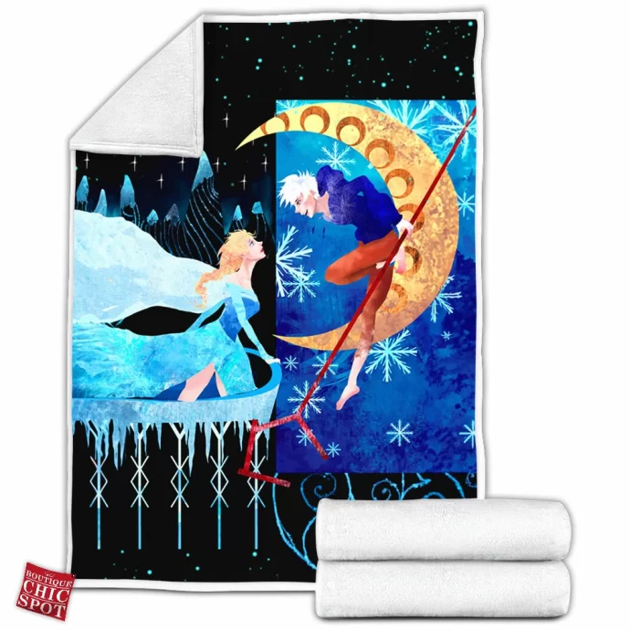 Elsa And Jack Frost Fleece Blanket