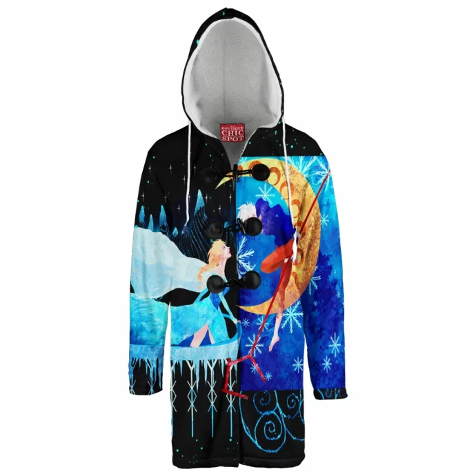 Elsa And Jack Frost Hooded Cloak Coat