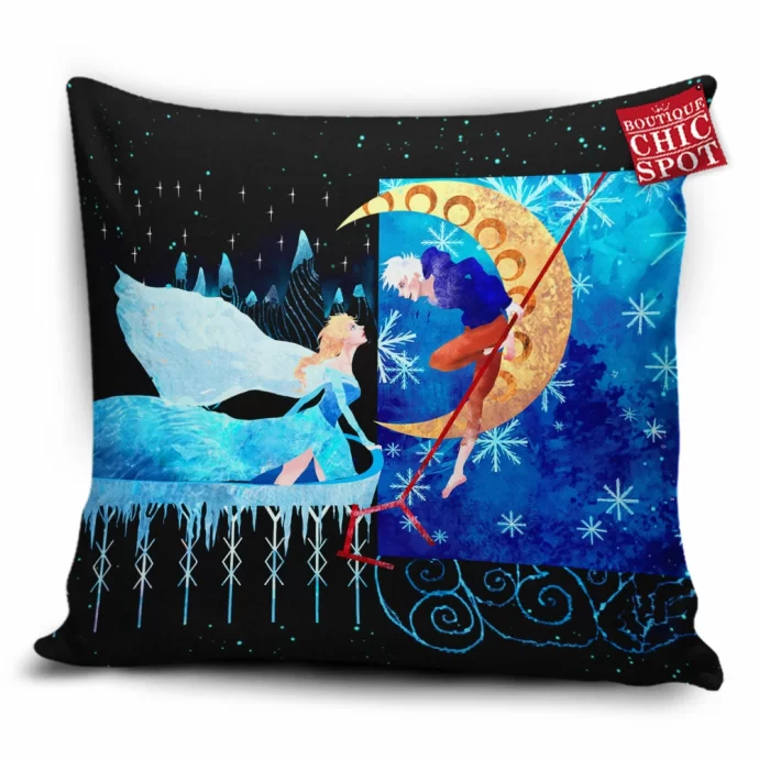 Elsa And Jack Frost Pillow Cover