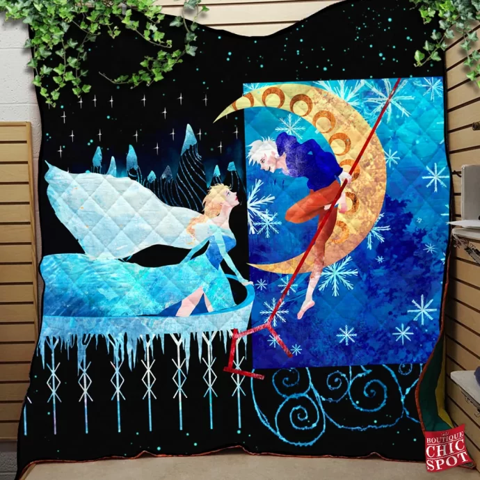 Elsa And Jack Frost Quilt Blanket