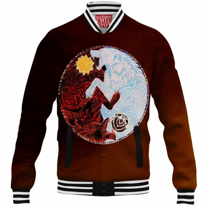 Yin Yang Wolf Baseball Jacket