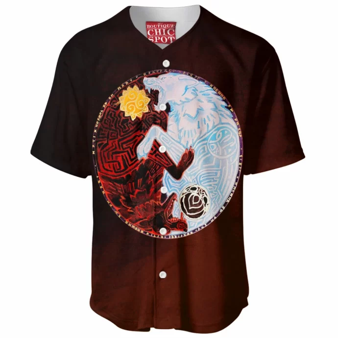 Yin Yang Wolf Baseball Jersey