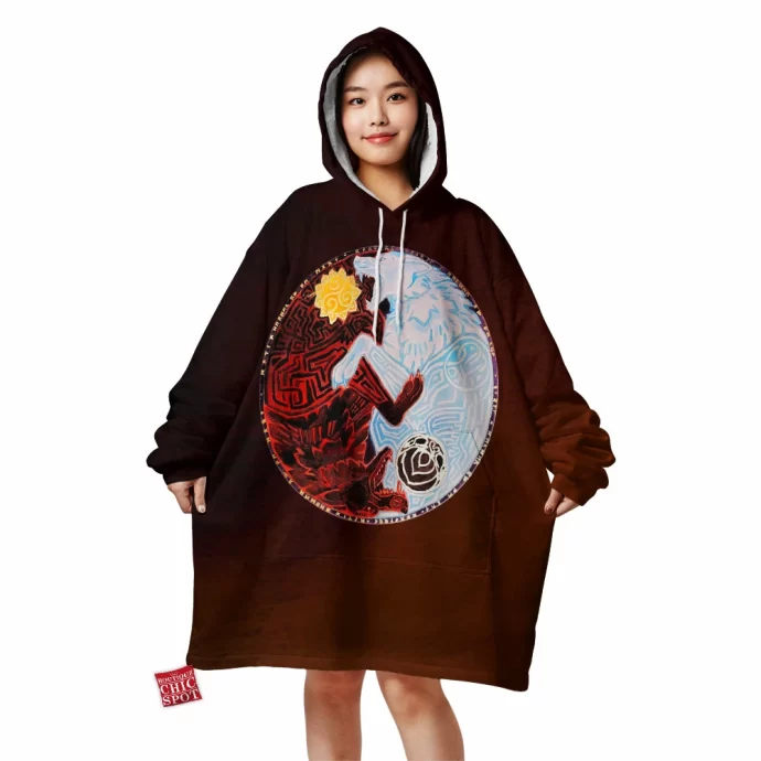 Yin Yang Wolf Blanket Hoodie