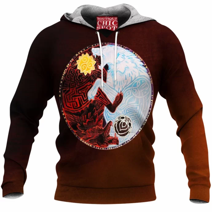 Yin Yang Wolf Fleece Hoodie