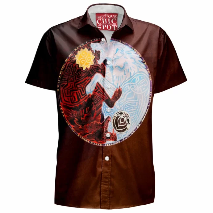 Yin Yang Wolf Hawaiian Shirt